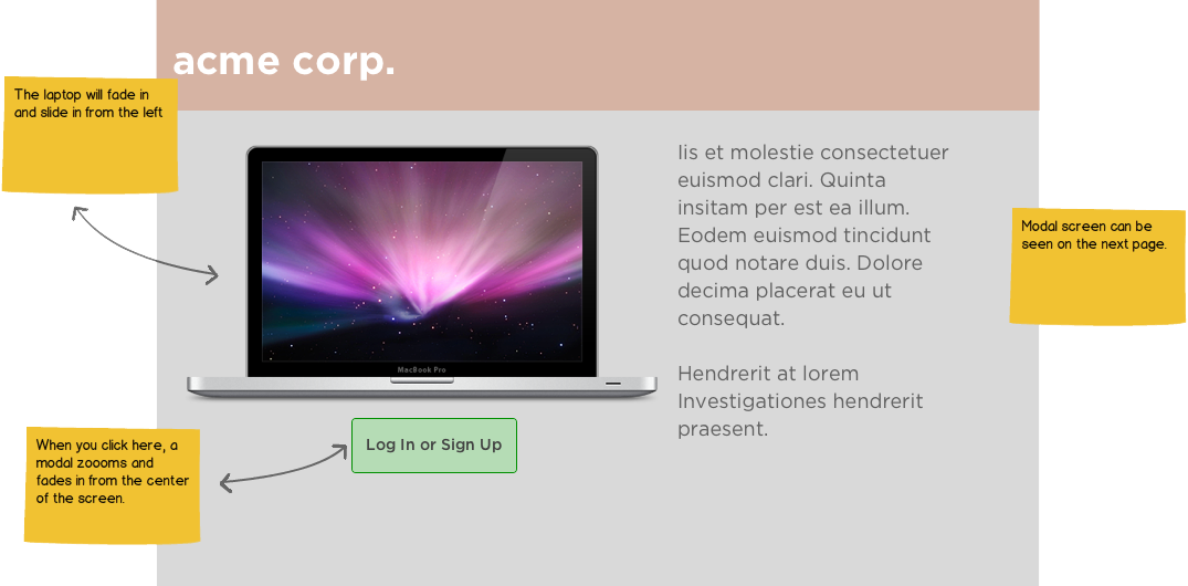 Transition app header